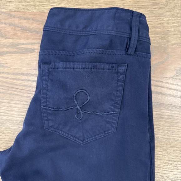 Lilly Pulitzer Navy Blue cotton/rayon slacks Size 4 - Picture 2 of 8